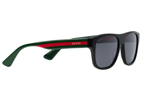 Gucci Rectangular Frame Acetate Sunglasses Black (519163 